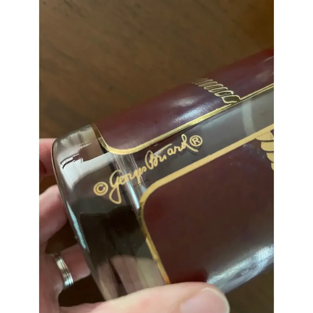 Vtg. MCM Georges Briard DOF rocks knot glasses Retro bar